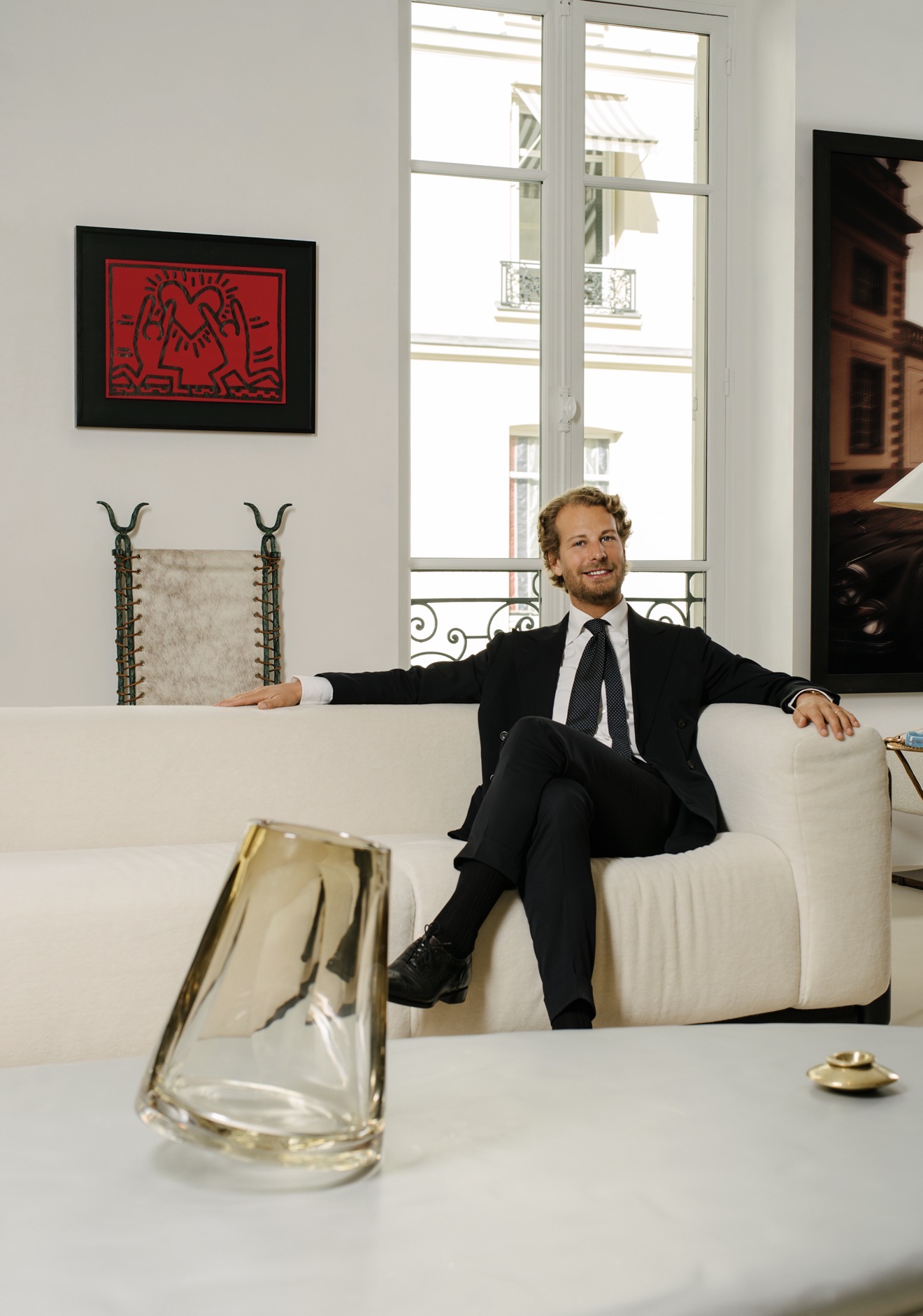 Ugo Scalia, art advisor, in his Paris apartment